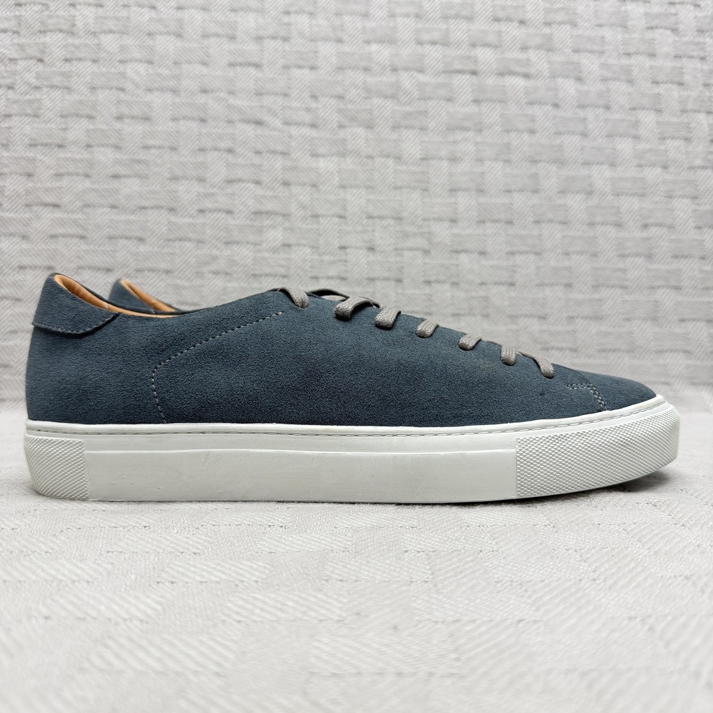 Beckett Simonon Reid Shoes Mens Size 8.5 Blue Suede Low Top Casual Sneakers